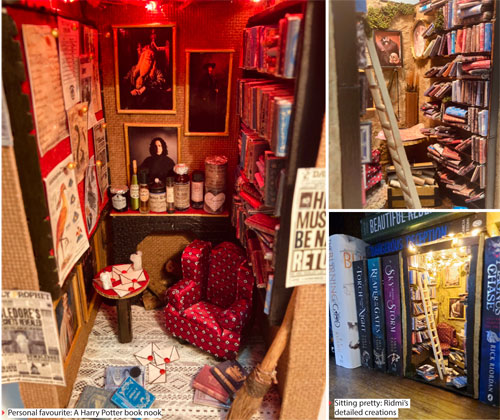 These Creative Book Nooks Contain Miniature Fantasy Worlds