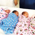 A young mother gave birth to a boy and three girls