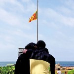 Galle Face: Half mast: Galle Face Green returns  to being a lover's venue.