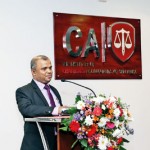 CA Sri Lanka President  Mr. Sanjaya  Bandara addressing the guests.