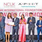 Awarding of certificates to the first batch of graduating students of the NCUK International Foundation Year by the Chairman of APIIT,  Mr. Bandula Egodage