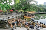 At the waterfront, not with water cannons