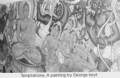Temptations - A painting by George Keyt