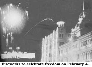 Fireworks to celebrate freedom on February 4