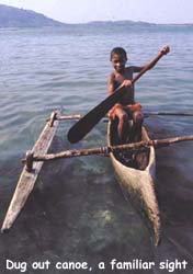 Dug out canoe, a familier sight