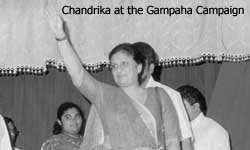 Chandrika at the Gampaha campaign