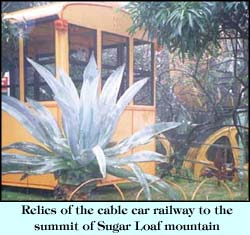 Relics of the cable car railway to the summit of Sugar Loaf mountain
