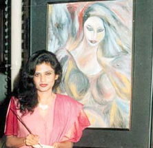 Chinta with her painting