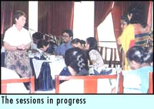 The sessions in progress