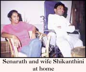 Senarath Attanayake and wife Shikanthini at home
