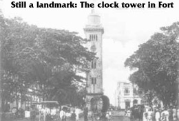 Still a landmark: The clock tower in Fort