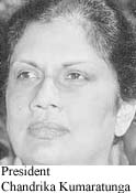 President Chandrika Kumaratunga