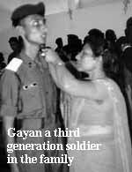 Gayan a third generation soldier in the family