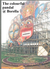 the colourful pandal @ Borella