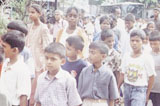 Children from Jaffna arrive for the programme, Pic by Gemunu Wellage