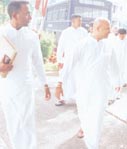 The convicts seen outside the Court of Appeal on Friday.