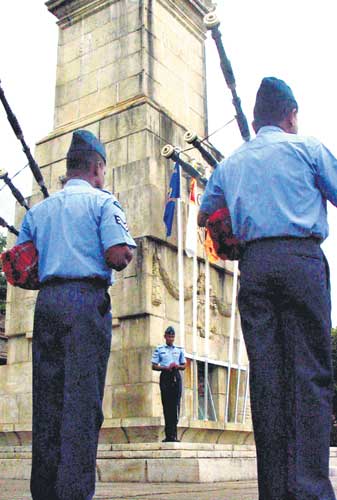 Air Force personnel are seen rehearsing