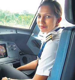 Chamika Rupasinghe and Roshani Jinasena, second and third female pilots of Sri Lanka