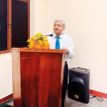 Mr. E G Somapala delivering the Welcome Speech