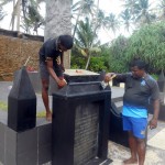 Every year the memorial site is cleaned only a few days before Boxing Day