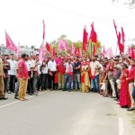 NPP supporters in a jubilant mood at the Puttalam District Office