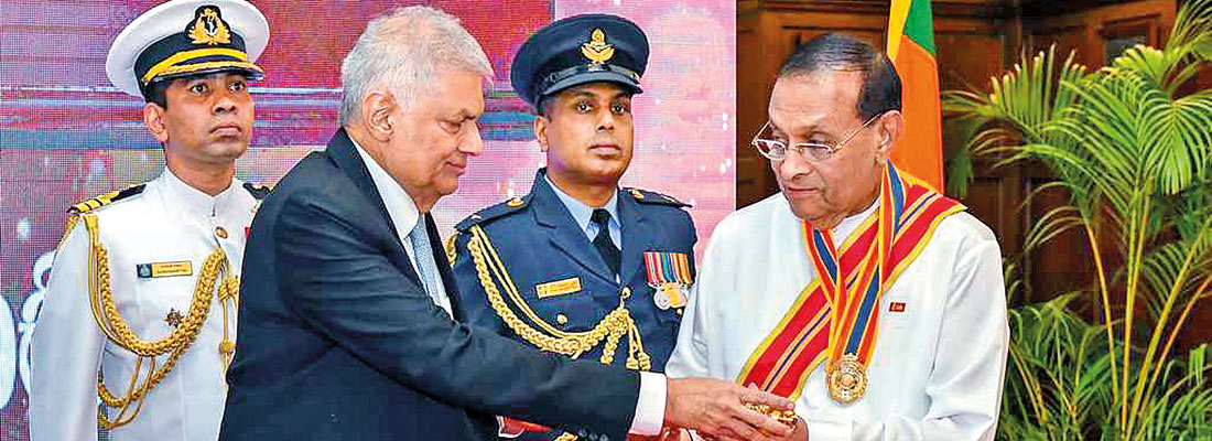 Former Speaker Karu Jayasuriya conferred Sri Lankabhimanya award