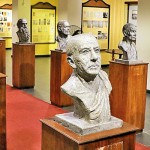 The gallery of busts of Sri Lanka's greats. Pix by M.A. Pushpa Kumara