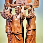 The sculpture underlining the message of unity