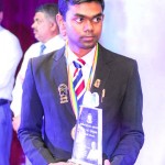 Sylvestrian Senal Jayamaha, carries away the Madawala S. Ratnayake memorial award
