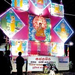 The pandol all lit up for Vesak