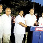 State Finance Minister Shehan Semasinghe, Anuradhapura District Secretary Janaka Jayasundara, former Chief Minister Ranjith Samarakoon and Daily Lankadeepa Editor in Chief and Wijeya Newspapers Ltd Director  Siri Ranasinghe were present during the Aloka Pooja held in Thanthirimale yesterday.