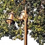 A non-functional lamp in the city