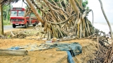 Chilaw coast sea erosion impacted by monsoon