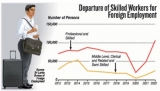 Economic sectors at risk from  departures of 14,000 professionals