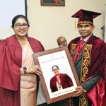 Prof.P. Paranagama recieving the award