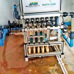 A water pump mixes fertliser  into drip irrigation