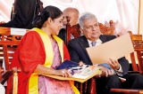Prized photograph: President graces Anula Vidyalaya event