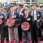 Town Hall  Poppy Day: Retired military top brass at a commemoration ceremony Pix by M A Pushpa Kumara