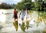 What weather? Children brave the elements to learn