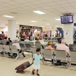 Katunayake Airport: On my way: A child with a carry-on bag Pic by Indika Handuwala