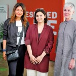 AOD Chairperson Linda Speldewinde, Keynote Speaker and Chair Interdisciplinary Designscapes Design Forum Sri Lanka design festival 2023 Amreen Ashraf and Director AOD International partnerships Victoria Walker.