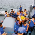 Last month, Navy personnel brought ashore a fisherman who had fallen ill while aboard a local multi-day fishing trawler located off Trincomalee.