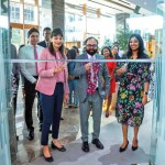 The opening of a new and modern learning space for the students of APIIT Sri Lanka at Access Towers II. (Standing L to R) : Dr. Bharati Singh, Academic Link Tutor for Business, Staffordshire University, UK, Dr. Jobair Alam, Academic Link Tutor for Law, Staffordshire University, UK, Dr. Hasuli Perera, Head of APIIT Business School and School of Foundation Studies.