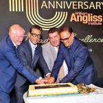 Celebratory cake cutting by Hon. John Pandazopoulos- The Board Chair, William Angliss Institute, Australia, Nicolas Hunt- Chief Executive Officer, William Angliss Institute, Australia, Errol Weerasinghe - Chairman, Colombo Academy of Hospitality Management (CAHM) and Professor Lalith Gamage - Vice Chancellor, Sri Lanka Institute of Information Technology.