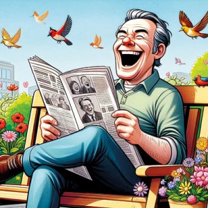 When the world’s news rooms erupted in laughter…
