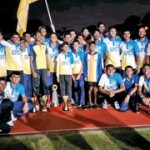 St. Peter’s College boys with old boys