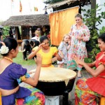 Playing the traditional Sri Lankan Raban