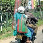 Wadduwa Police escort Pic by Dilushi Wijesinghe