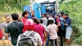Three dead and 31 injured as bus goes down precipice Three dead and 31 injured as bus goes down precipice