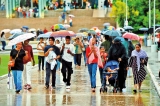 Book lovers brave rain